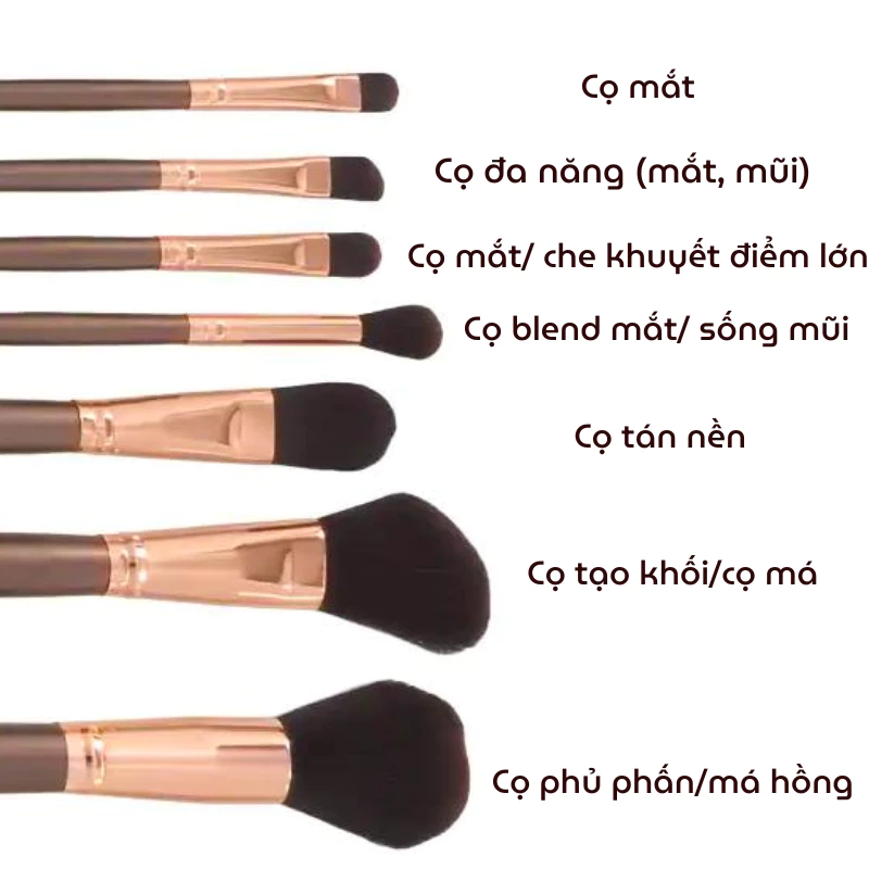 Bộ Cọ Trang Điểm 15 Cây Kèm Túi Bh Cosmetics Rose Gold 15 Piece Brush Set BHBO32